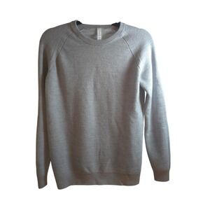 Lululemon Merino Wool Sweater Gray Raglan Knit Women's‎ 10 Crewneck Soft Cozy